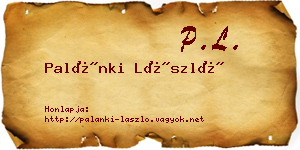 Palánki László névjegykártya
